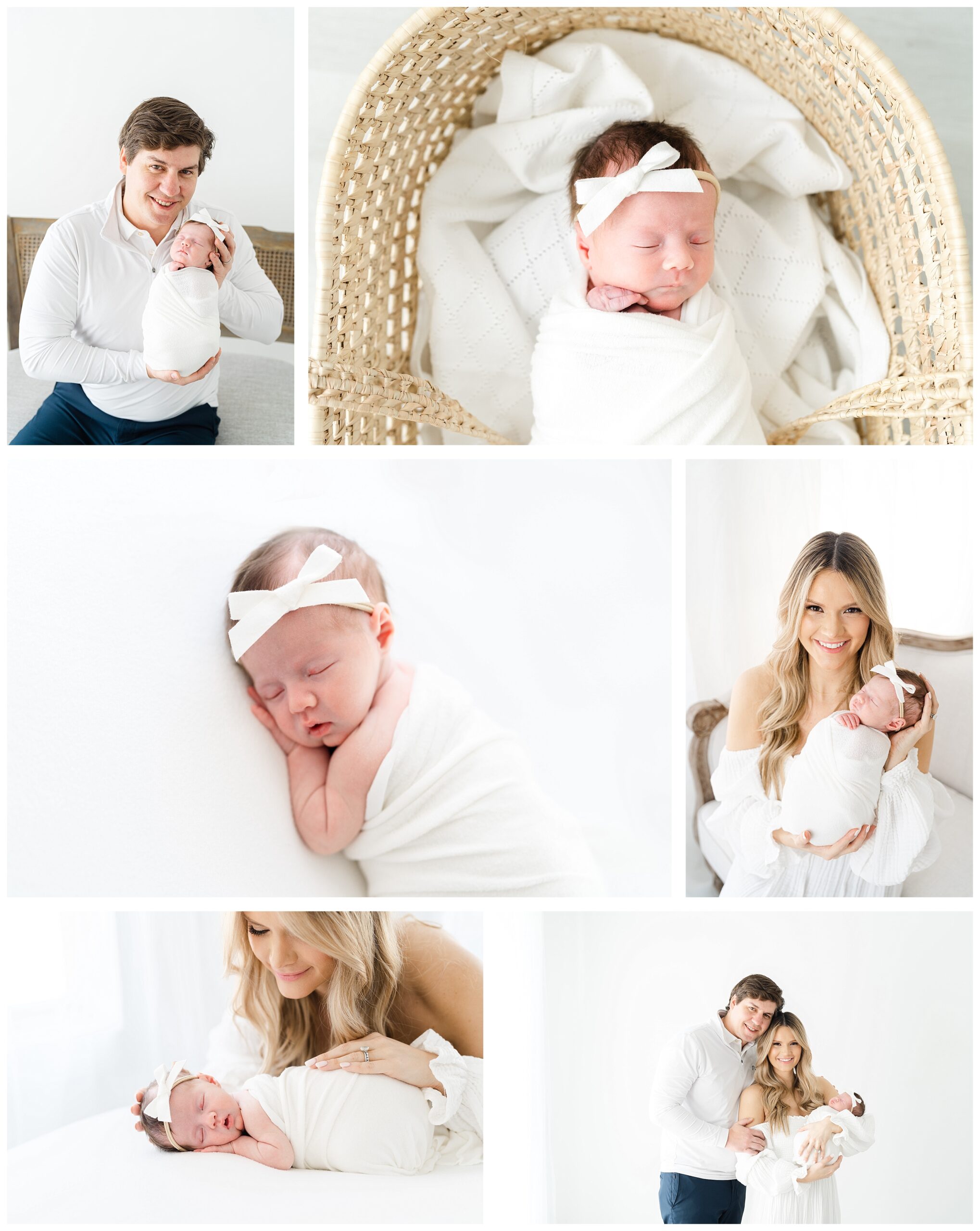 Portraits of newborn and family at Marietta Newborn Photography session
